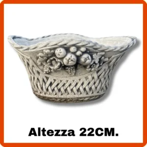 VASO IN CEMENTO FIORIERA OVALE