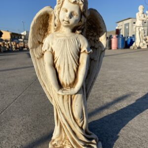Statua dell’angelo, ali d’angelo, scultura in cemento e pietra per giardino