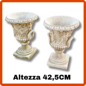 COPPIA DI VASI VASO CALICE IN CEMENTO