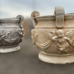 Vaso vasi cupido 3 manici alto angeli tavolo giardino interno esterno