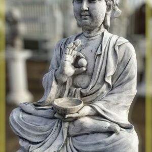 STATUA BUDDA BUDDHA PIETRA DA GIARDINO IN CEMENTO ASIATICA ZEN BUDDAH MARMO