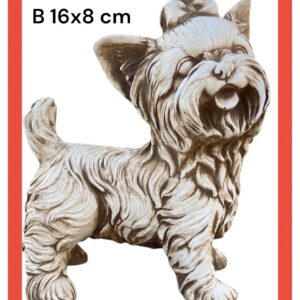 Statua cane yorksire in cemento