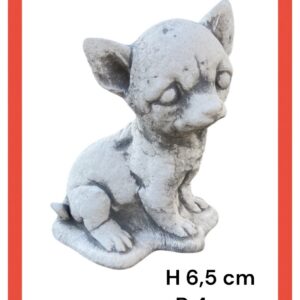Statua cane chihuahua in cemento