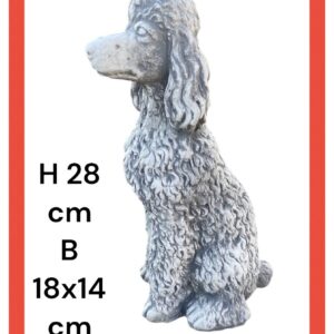 Statua cane barboncino in cemento