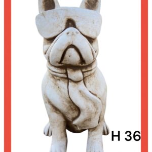 STATUA BULL DOG FRANCESE IN CEMENTO