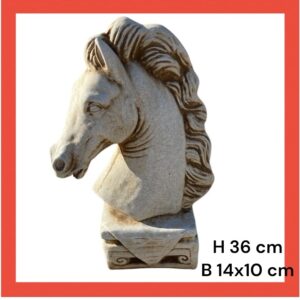 Statua testa cavallo in cemento