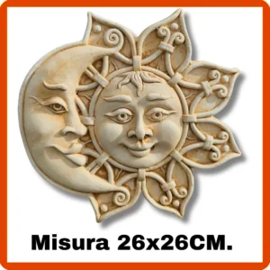 BASSORILIEVO SOLE E LUNA IN CEMENTO
