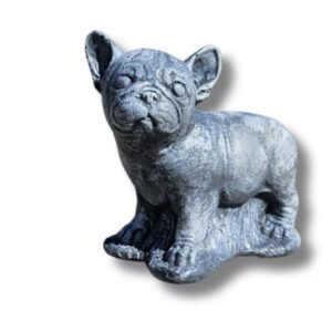 Statua Cane Bulldog Francese Cemento Esterno E Interno