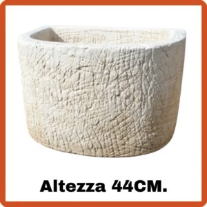 Vaso in cemento muro pietra fioriera rettangolare