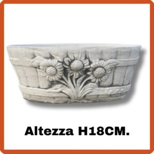 Statua vaso fioriera in cemento